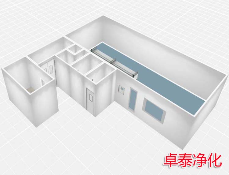 卓泰凈化設計凈化車間三維立體圖